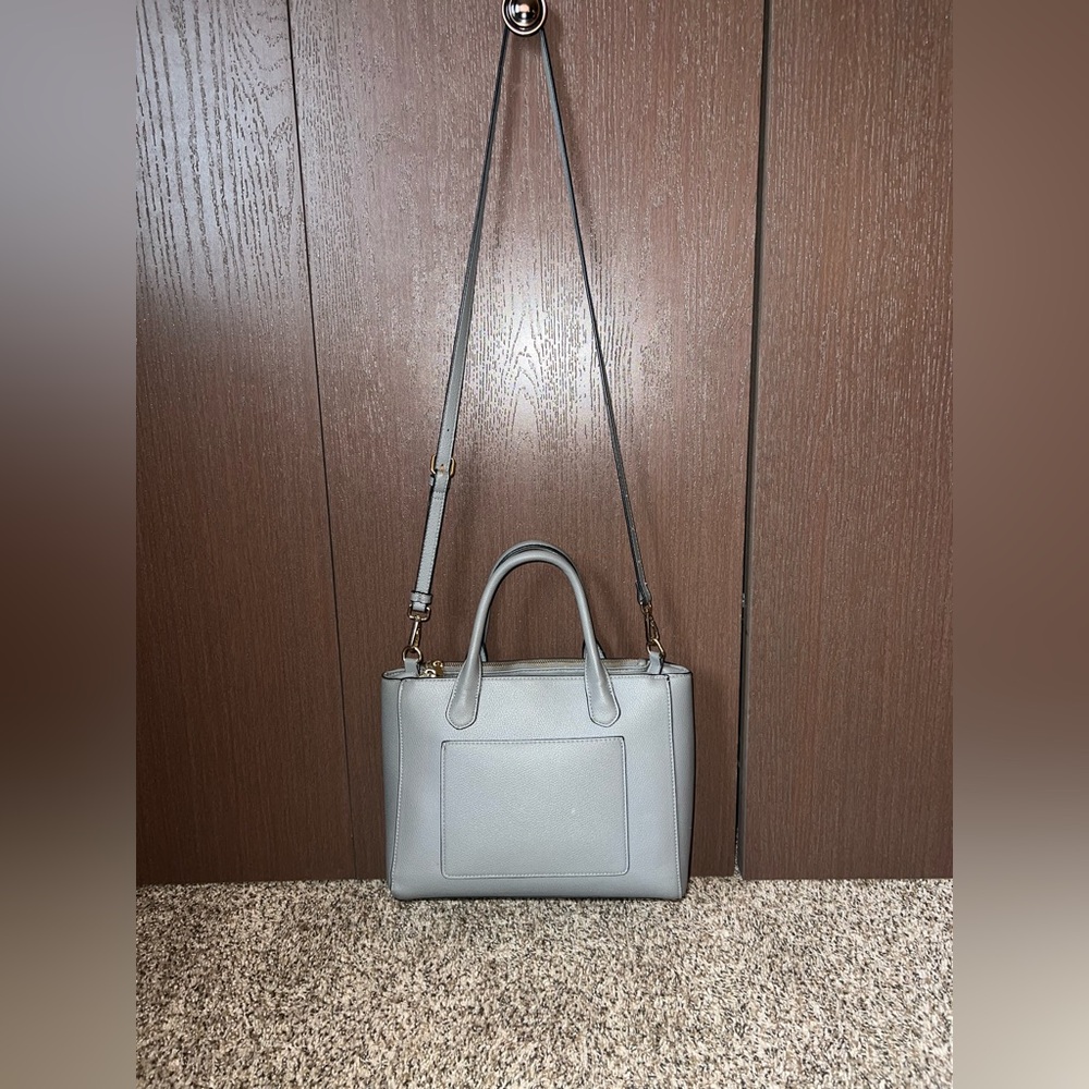 Gray Crossbody Purse with Detachable Strap